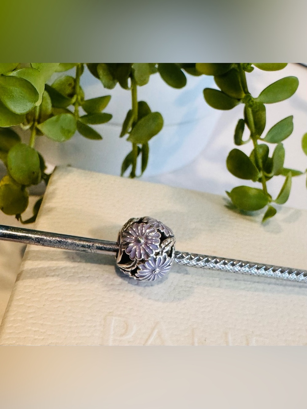 Authentic Pandora Retired Daisy Meadow Lavender Enamel S925 Ale Sterling Charm - Picture 5 of 15